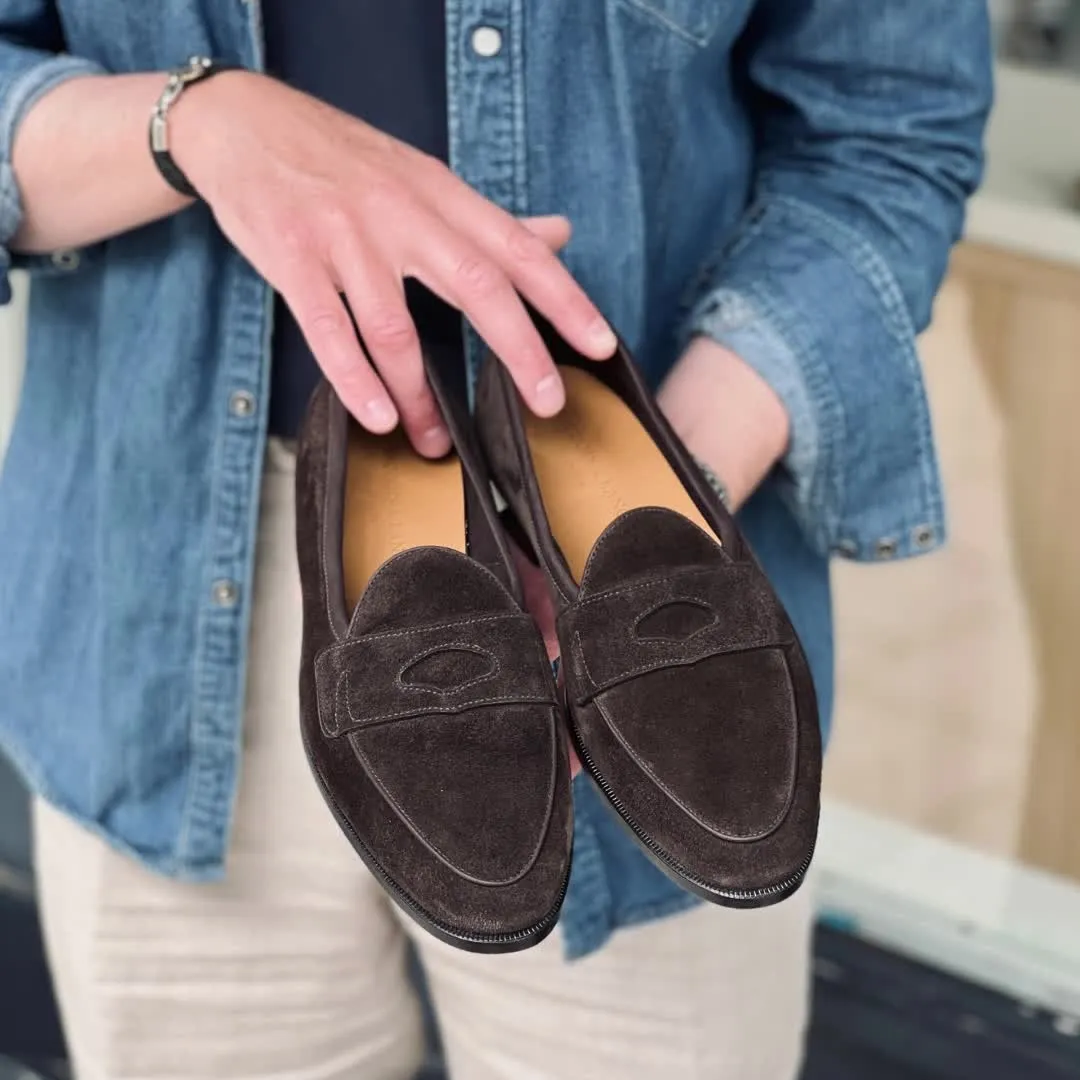 The Hand - Baudoin & Lange Fenelon Penny Loafer Brown Suede