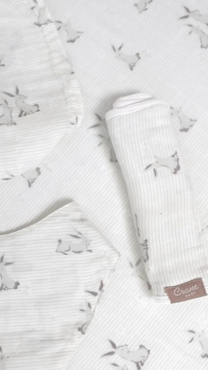 Avery Knit Floral Swaddle Blanket | Crane Baby