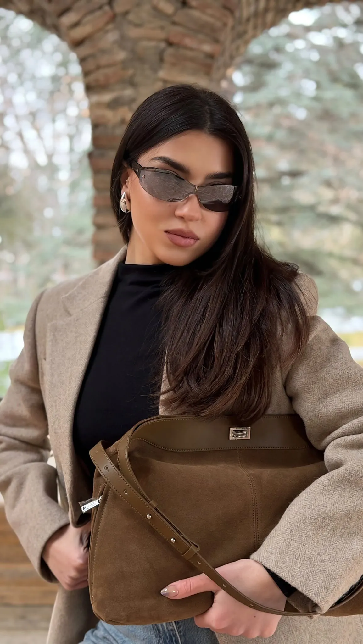 JOY GRYSON]Celli Suede Shoulder Bag (LW5AD4650) [LT]