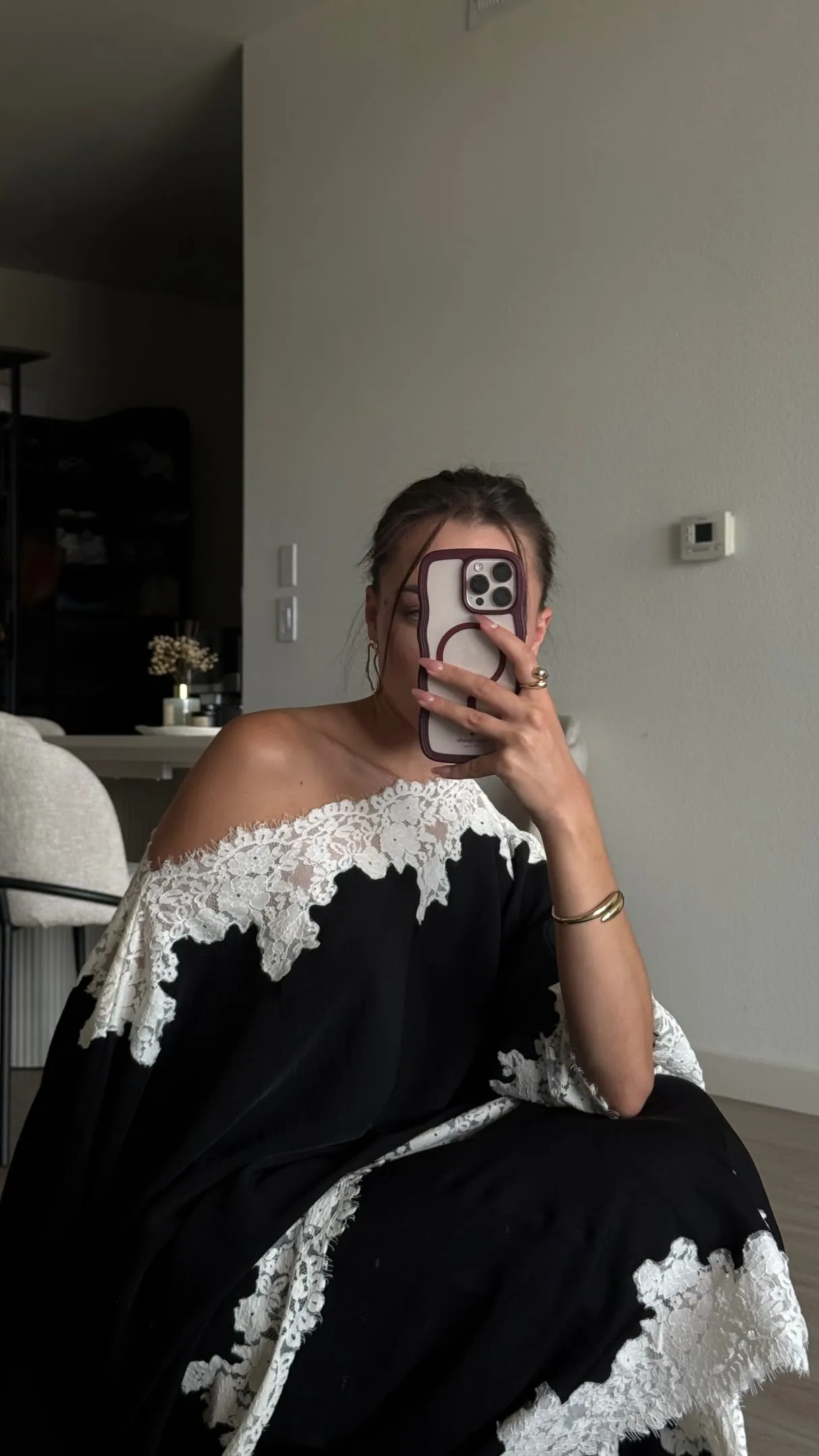 Elsie Lace Cape Top, Black | The Bekk