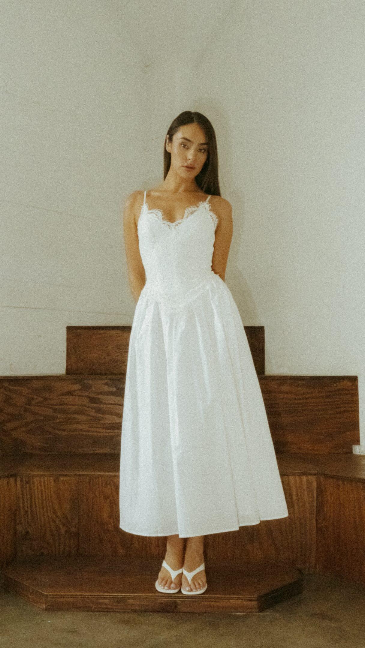 Charlotte Dress, Off White | The Bekk