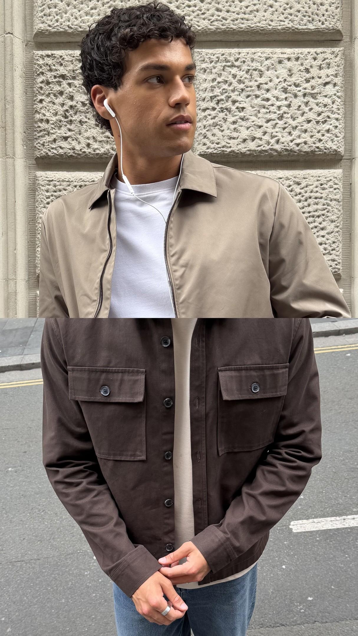 Threadbare Men's Borg Lined Corduroy Jacket in Navy