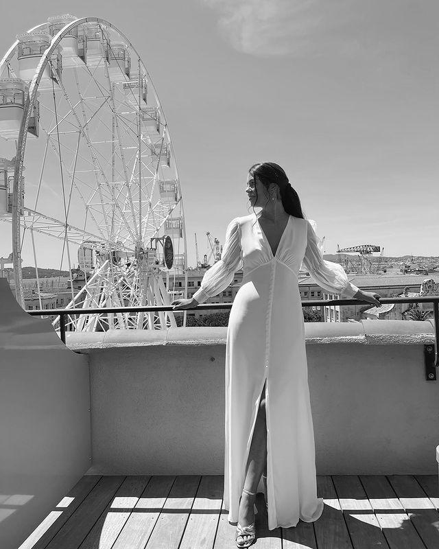Robe Corps Noir Et Blanc Narciso Rodriguez - Taille M - Occasion Très Bon état - Style Bodycon