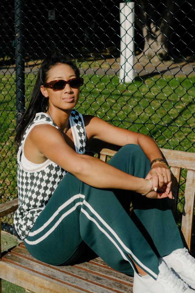 LES BORDER FREYA KNIT PANT in EDEN | The UPSIDE