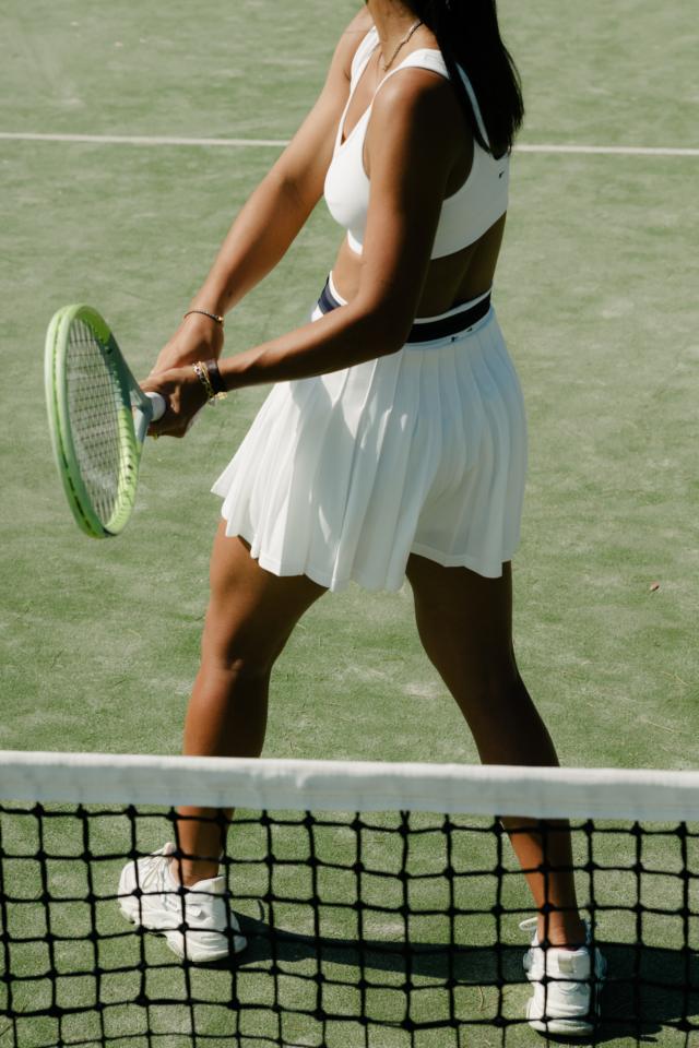 LAVER CADIZ PLEATED SKIRT in WHITE | The UPSIDE