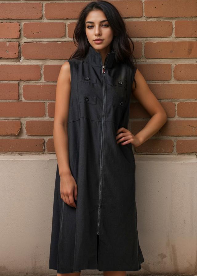 Long Mock Neck Utility Vest - Kate Hewko