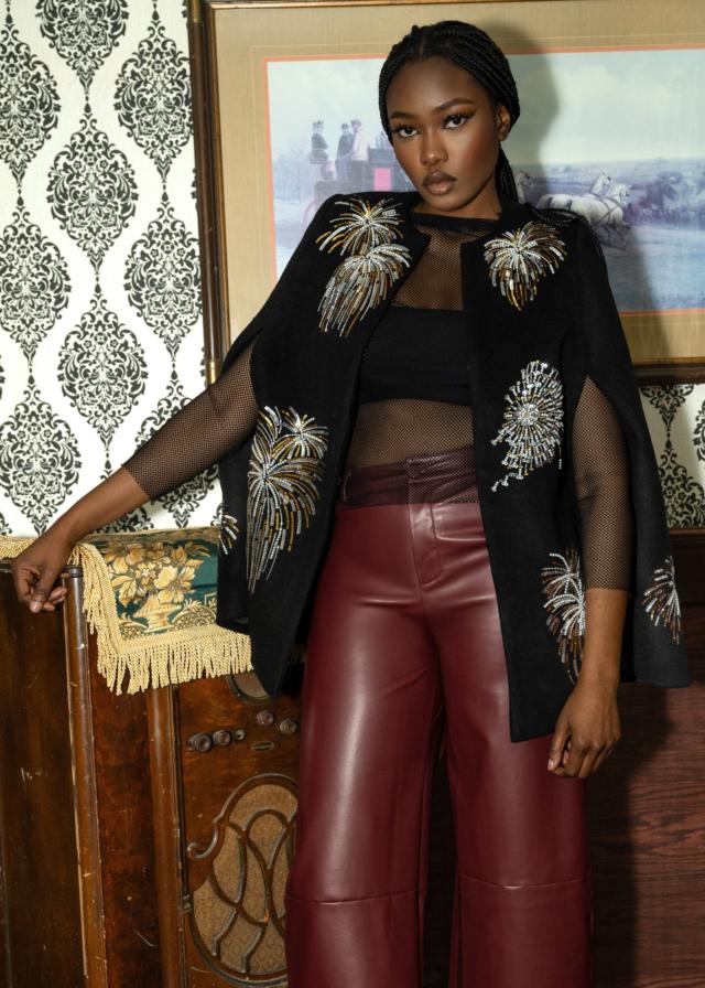 Vegan Leather Wide Leg Pant - Kate Hewko