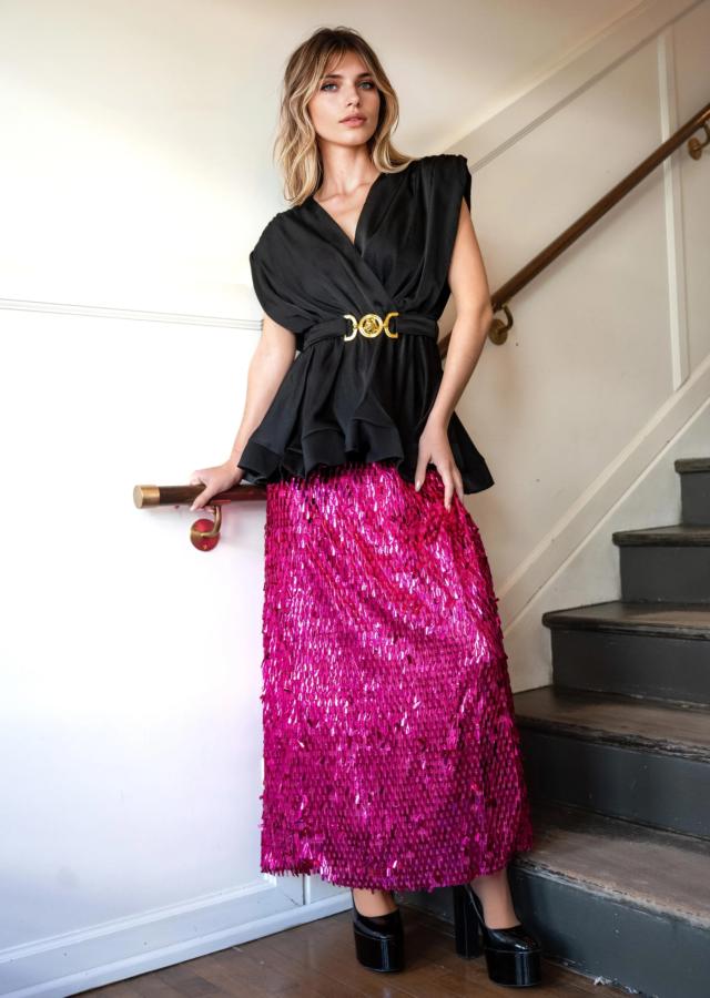 Sequin Tassel Midi Skirt - Kate Hewko