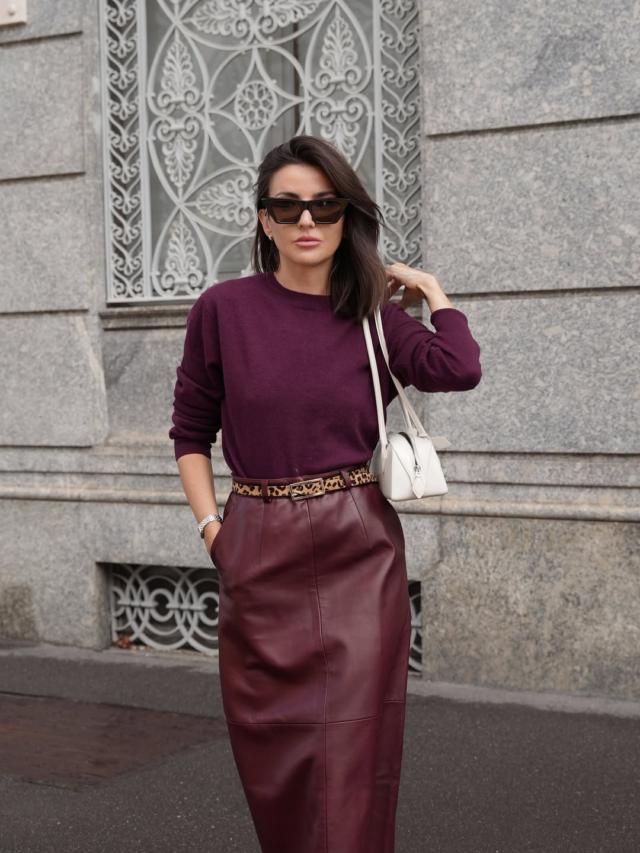 Anastasia Cashmere Jumper - Burgundy  Bouguessa